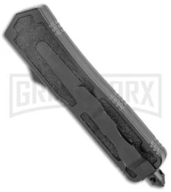 Rumble Black D/A OTF Automatic Knife - Dagger Satin Plain -Best Knife Shop Rumble Black DA OTF Auto Dagger Gray 7PA4 50B GX 8404 jr side large