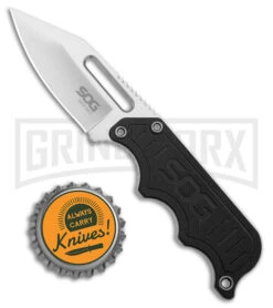SOG Instinct Black G-10 Fixed Blade Knife (2.3" Satin) NB1012 -Best Knife Shop SOG Instinct Fixed Blade Black G 10 Satin BHQ 28203 jr bottlecap large