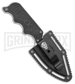 SOG Instinct Black G-10 Fixed Blade Knife (2.3" Satin) NB1012 -Best Knife Shop SOG Instinct Fixed Blade Black G 10 Satin BHQ 28203 jr sheath large