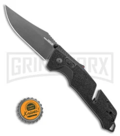 SOG Trident AT-XR Black Clip Point Folding Knife - Black Plain -Best Knife Shop SOG Trident AT XR Lock Knife Blackout Clip Point 3.7inBlack 11 12 05 57 BHQ 105700 LS Bottlecap large