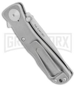SOG Knives Twitch II LT Stonewash Spring Assist Knife - Satin Plain -Best Knife Shop SOG Twitch II LT SW Satin TWI 18BX BHQ 77262 jr side large