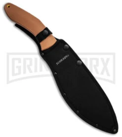 Schrade 17" Machete Brown Rubber Fixed Blade - Black Plain (Box) -Best Knife Shop Schrade 17in Machete Box New 2020 BHQ 113759 td sheath jr large