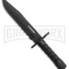 Schrade Combat Knife Black TRP Fixed Blade - Black Serr -Best Knife Shop Schrade Combat Bayo Black SCHF6BFCP BHQ 62048 jr knife large