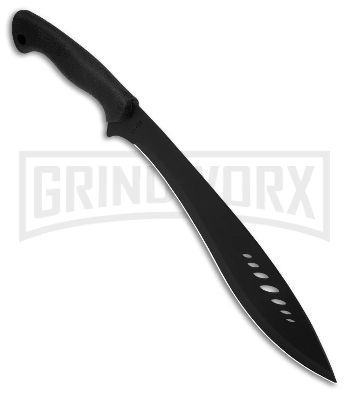 Schrade Large Kukri Machete Black Rubber Fixed Blade - Black Plain 4 Schrade Large Kukri Machete Black Rubber Fixed Blade - Black Plain - Image 2