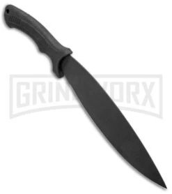 Schrade Mini-Bolo II Black Machete Knife - Black Plain -Best Knife Shop Schrade Mini Bolo II Machete Rubber Black 1100056 BHQ 93634 jr spine large