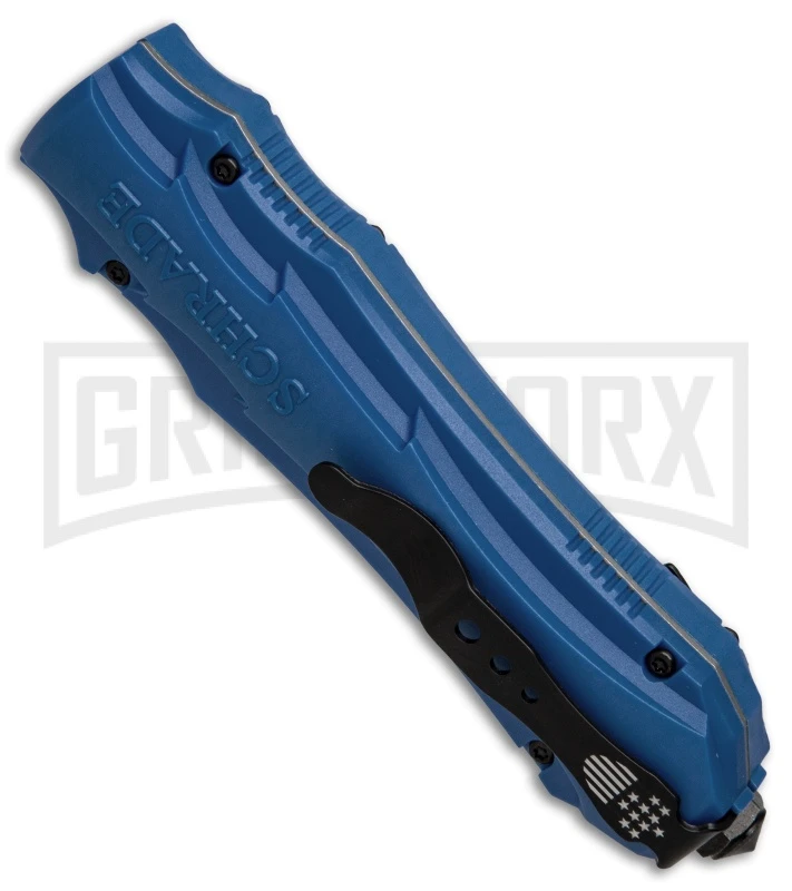 Schrade SCHOTFBL Blue OTF Spring Assisted Knife - Gray 4TH18 4 Schrade SCHOTFBL Blue OTF Spring Assisted Knife - Gray 4TH18 - Image 2