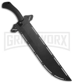 Schrade SCHMBS Priscilla Makhaira Black Bush Sword - Black Plain -Best Knife Shop Schrade Priscilla Makhaira Bush Sword Blk Blk SCHMBSCP BHQ 67509 jr sheath large