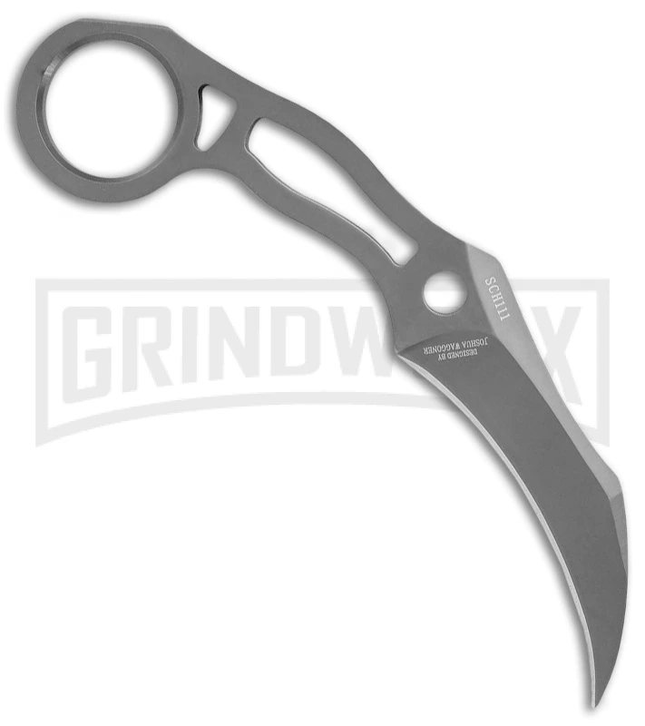 Schrade Karambit Fixed Blade Neck Knife - Gray Plain 4 Schrade Karambit Fixed Blade Neck Knife - Gray Plain - Image 2