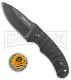Schrade SCHF57 Black G-10 Fixed Blade Knife - Black Plain -Best Knife Shop Schrade SCHF57 full tang black G10 black BHQ 62041 er size large