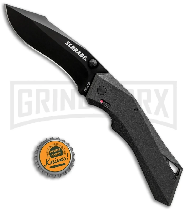 Schrade Shiznit MAGIC Black Spring Assisted Knife - Black Plain 5 Schrade Shiznit MAGIC Black Spring Assisted Knife - Black Plain - Image 3