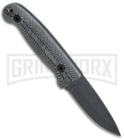 Schrade Small Frontier Micarta Fixed Blade With Ferro Rod - Black SW Plain -Best Knife Shop Schrade Small Frontier Ferro Rod Micarta Black SW SCHF56M BHQ 62040 jr spine large