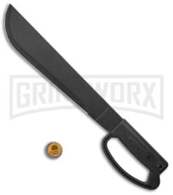 Schrade Small Outback Machete Black Fixed Blade Knife - Black Plain 9 Schrade Small Outback Machete Black Fixed Blade Knife - Black Plain -Best Knife Shop Schrade Small Outback Machete Black SCHMACH18 BHQ 62064 jr bottlecap large