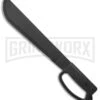 Schrade Small Outback Machete Black Fixed Blade Knife - Black Plain -Best Knife Shop Schrade Small Outback Machete Black SCHMACH18 BHQ 62064 jr large
