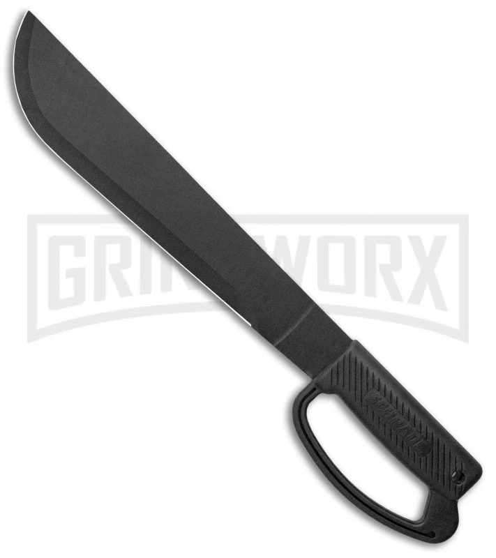 Schrade Small Outback Machete Black Fixed Blade Knife - Black Plain 3 Schrade Small Outback Machete Black Fixed Blade Knife - Black Plain