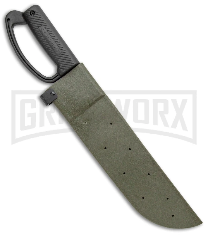 Schrade Small Outback Machete Black Fixed Blade Knife - Black Plain 5 Schrade Small Outback Machete Black Fixed Blade Knife - Black Plain - Image 3