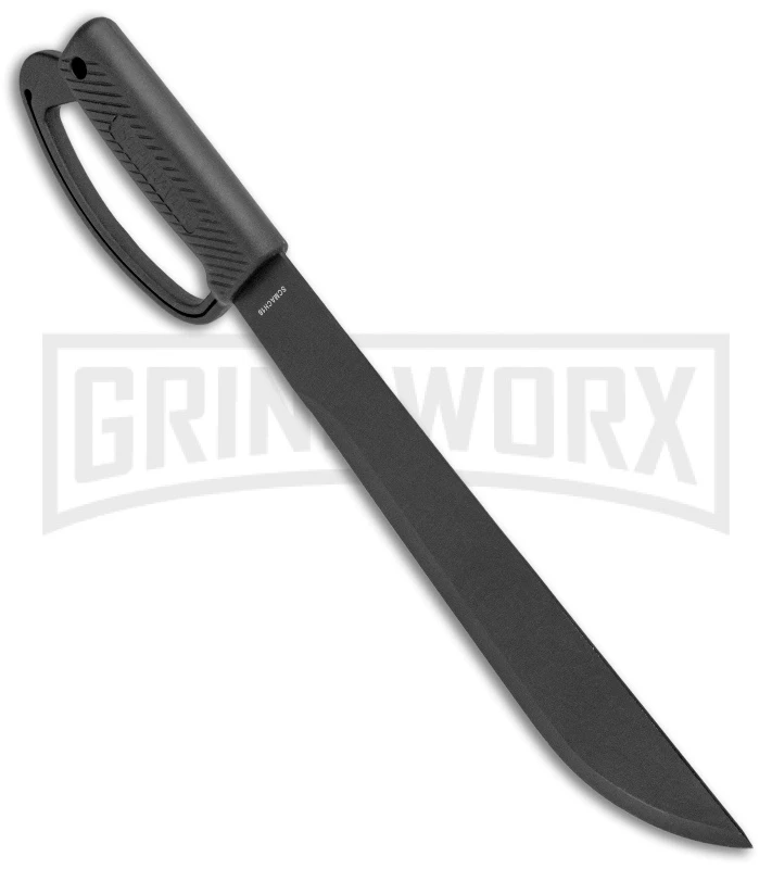 Schrade Small Outback Machete Black Fixed Blade Knife - Black Plain 4 Schrade Small Outback Machete Black Fixed Blade Knife - Black Plain - Image 2