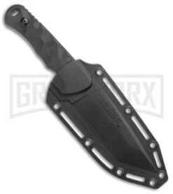 Schrade Regime Black G-10 Tanto Fixed Blade Knife - Black Plain -Best Knife Shop Schrade Tanto Fixed AUS 8 Steel Balck G 10 Black BHQ 125128 jr sheath large