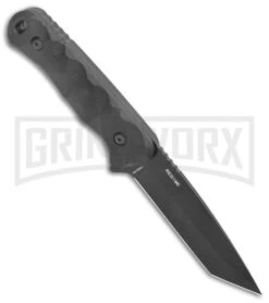 Schrade Regime Black G-10 Tanto Fixed Blade Knife - Black Plain -Best Knife Shop Schrade Tanto Fixed AUS 8 Steel Balck G 10 Black BHQ 125128 jr spine large