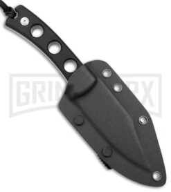 SENCUT Waxahachie Black G-10 Fixed Blade Knife - Satin Plain -Best Knife Shop Sencut Waxahachie Fixed Blade Black G 10 Satin BHQ 164926 jr sheath 2 large