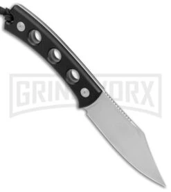 SENCUT Waxahachie Black G-10 Fixed Blade Knife - Satin Plain -Best Knife Shop Sencut Waxahachie Fixed Blade Black G 10 Satin BHQ 164926 jr spine large