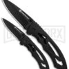 Smith & Wesson Black Folding Knife Combo - Set Of 2 1 Smith & Wesson Black Folding Knife Combo - Set Of 2 -Best Knife Shop Smith Wesson 2 Knife Black SWPROM 16 5CP BHQ 49196 jr large
