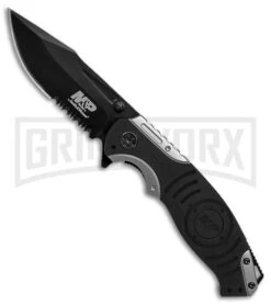 Smith & Wesson M&P Liner Lock Knife Gray/Black SWMP13GS - Black Serr