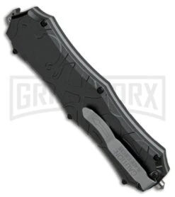 Smith & Wesson Spring Assisted Finger Actuator Tanto OTF Knife - Black Plain 12 Smith & Wesson Spring Assisted Finger Actuator Tanto OTF Knife - Black Plain -Best Knife Shop Smith Wesson OTF Assist Finger Actuator Tanto Black SWOTF9TB BHQ 67477 jr side large