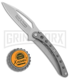 Smith & Wesson Gray Pock Protector Folding Knife - Gray Plain -Best Knife Shop Smith Wesson Pocket Protector gray gray BHQ 75357 er bottlecap large