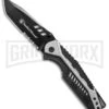 Smith & Wesson SW612S Gray/Black Folding Knife - Black Serr Tanto