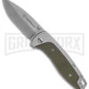 Smith & Wesson Freighter Green G-10 Pocket Knife Drop Point - Stonewash Plain -Best Knife Shop Smith and Wesson Feighter Folding Knife Green SW BHQ 112664 jr large