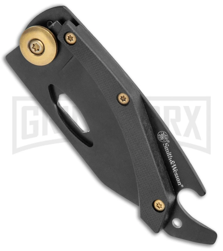 Smith & Wesson Black Multi-Tool Folding Knife Stainless Steel - Black Plain 4 Smith & Wesson Black Multi-Tool Folding Knife Stainless Steel - Black Plain - Image 2