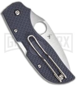 Andux Skull Fly Blue Butterfly Trainer - Satin -Best Knife Shop Spyderco Gentlemen Series Chaparral C152PGY jr side large
