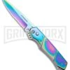 Super Knife Croc Automatic Knife Stainless Rainbow Spectrum (3.5 Spectrum) Serr -Best Knife Shop Super Knife Croc Auto Stainless Rainbow Spectrum Spectrum Serr GX 34964 jr large