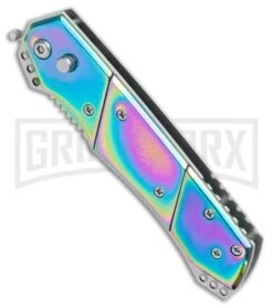 Super Knife Croc Automatic Knife Stainless Rainbow Spectrum (3.5 Spectrum) Serr -Best Knife Shop Super Knife Croc Auto Stainless Rainbow Spectrum Spectrum Serr GX 34964 jr spine large
