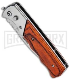 Super Knife Dingo Rosewood Automatic Knife - Satin Serr -Best Knife Shop Super Knife Dingo Rosewood Auto Satin Serr GA623WSL GX 33498 jr spine large