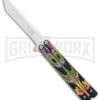 Super Knife Purple Balisong Butterfly Knife Dragon - Tanto Satin 2 Super Knife Purple Balisong Butterfly Knife Dragon - Tanto Satin -Best Knife Shop Super Knife Purple Balisong Butterfly Dragon Tanto Satin 1109PGR GX 36802 jr large