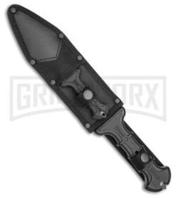 United Cutlery Commander Gladius Black FRN Combat Knife Set Of 2 - Black Plain -Best Knife Shop United Cutlery Commander Gladius Black FRN Combat Knife set of 2 black plain BHQ 70769 er sheath large