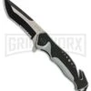 Utica BB Rescue Black Aluminum Spring Assisted Knife - Two-Tone Serr 2 Utica BB Rescue Black Aluminum Spring Assisted Knife - Two-Tone Serr -Best Knife Shop Utica BB Rescue Black Aluminum Two Tone Serr BHQ 73928 er large