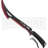Z-Hunter Annihilator Black/Red Machete - Two-Tone Serr -Best Knife Shop Z Hunter Annihilator Machete Black TT BP 22683 jr large