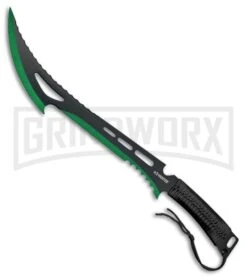 Z-Hunter Annihilator Black/Green Machete - Two-Tone Serr