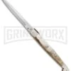 A.G.A. Campolin 16" Honey Horn Sicilian Picklock Automatic Knife - Bayonet -Best Knife Shop aga 16 honey sicilian pick large