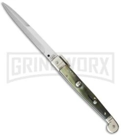 A.G.A. Campolin 9" Sicilian Brazilian Horn Picklock Automatic Knife - Bayonet