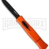 AKC 077 Concord Orange OTF Automatic Knife - Black Plain -Best Knife Shop akc 077 otf orange black plain cm large