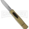 AKC Minion Concord Desert Tan OTF Automatic Knife - Satin Plain -Best Knife Shop akc minion otf desert tan satin cm large