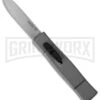 AKC Minion Concord Gray OTF Automatic Knife - Satin Plain -Best Knife Shop akc minion otf grey satin cm large