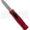 AKC Minion Concord Red OTF Automatic Knife - Flat Grind Polish Plain -Best Knife Shop akc minion red flat BHQ 50708 jr large