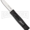 AKC Minion Concord Black OTF Automatic Knife - Flat Grind Satin Plain -Best Knife Shop akc otf 6 mini automatic satin large