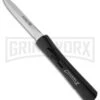 AKC Concord Black OTF Automatic Knife - Dagger Satin Plain -Best Knife Shop akc otf black concord 12 large
