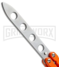 Bear OPS Bear Song II Orange Balisong Butterfly Knife - Satin Plain -Best Knife Shop bear ops b 201 or4 p 35005 cm blank large