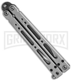 Bear OPS Bear Song IV Balisong Butterfly Knife - Damascus Plain -Best Knife Shop bear ops b 400 ld 36003 bottom cm large